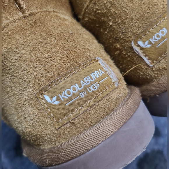 Ugg Koolaburra Tan Bow Ankle Booties sz 6.5 - Picture 8 of 15